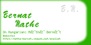 bernat mathe business card